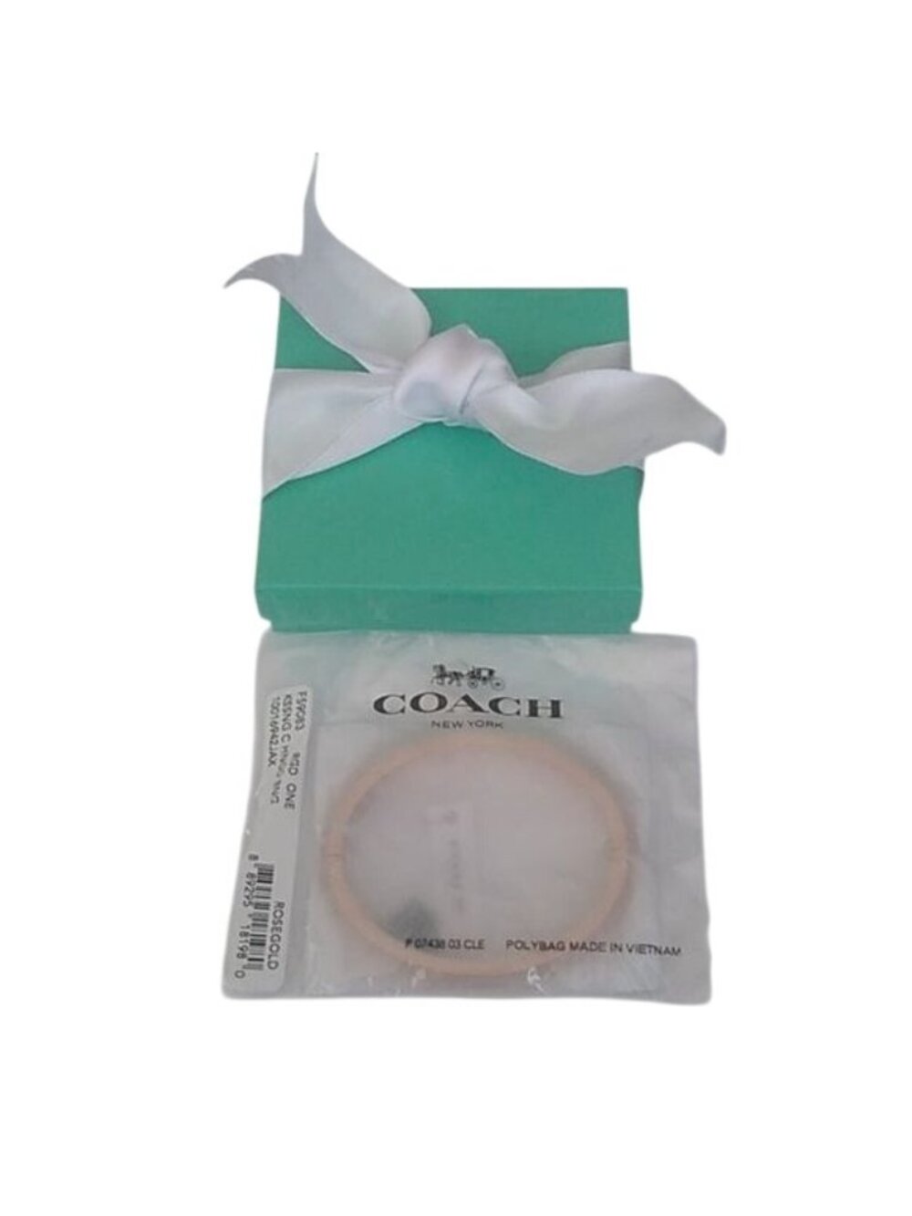 Coach Kissing C Hinged Bangle Bracelet, Rose Gold - Picture 2 of 3